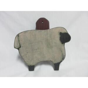 NEW Primitives by Kathy Graybill Wood Blacknose Sheep Kitchen Towel Holder